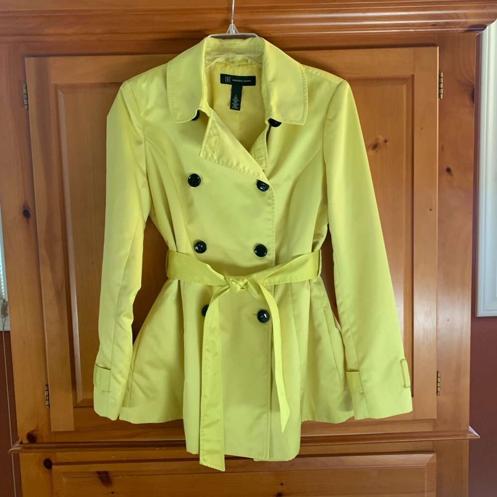 INC Yellow Double-Breasted Women's Jacket